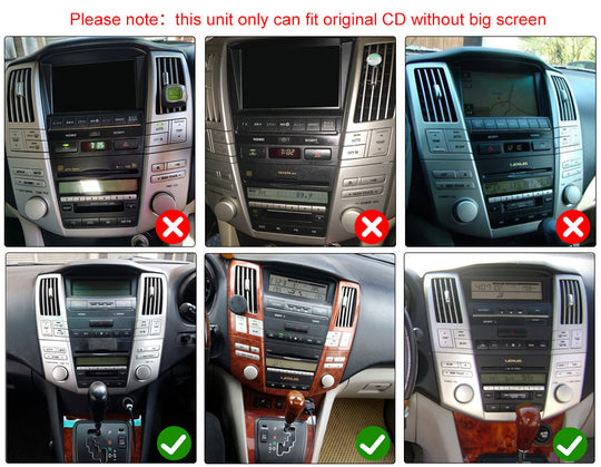 Android Autoradio für Lexus RX 330/300 2003-2009 mit Wireless CarPlay & Android Auto