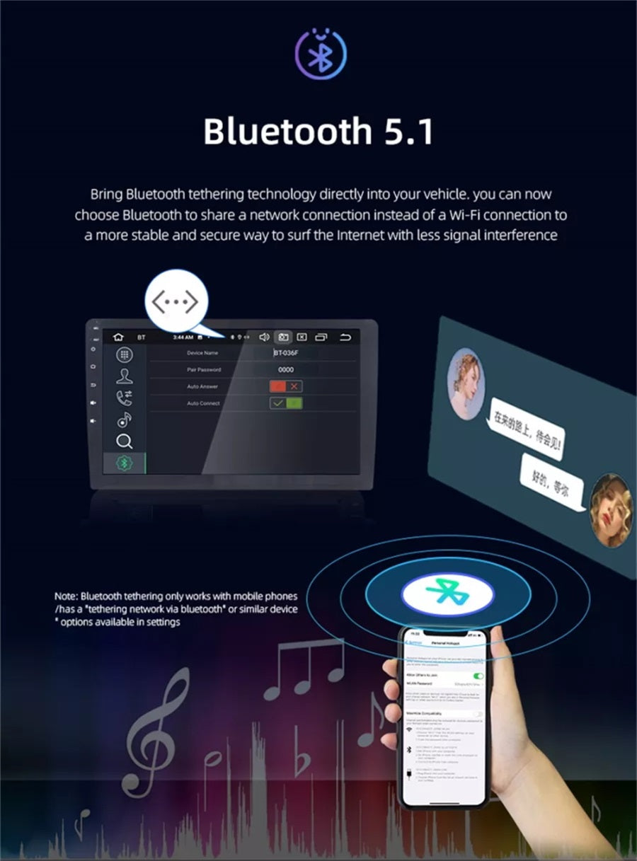 Android Autoradio für BMW 5er E39, X5 E53 und M5 E39 1996-2007 mit Wireless CarPlay, Android Auto & DAB+