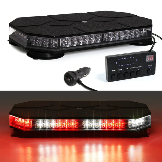 Auto-Warnleuchte, 42 LEDs, Dachoberteil, Strobe mit Controller für LKW, Krankenwagen, Schneepflug