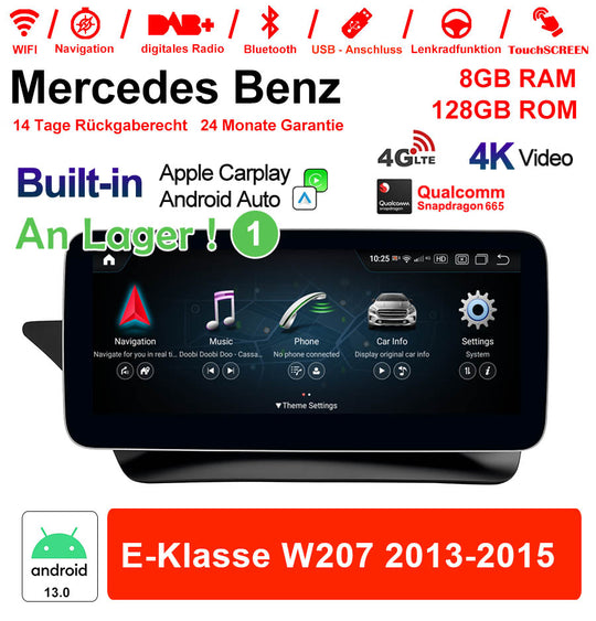 Android Autoradio für Mercedes Benz E-Klasse W207 2013-2015 mit Wireless CarPlay, Android Auto & DAB+