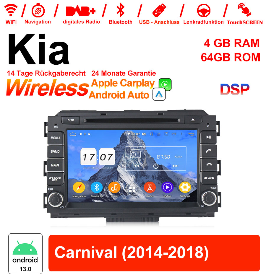 Android Autoradio für Kia Carnival 2014-2018 mit Wireless CarPlay & Android Auto