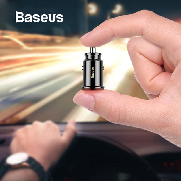 Baseus Mini USB Auto Ladegerät Für Handy Tablet GPS 3.1A Schnelle Ladegerät Auto-Ladegerät Dual USB Auto