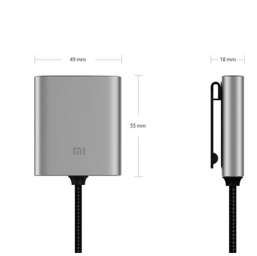 Original Xiaomi Auto Ladegerät QC3.0 Schnelle Version Extended Zubehör teile quaick ladung USB-A USB-C Dual Port Ausgang