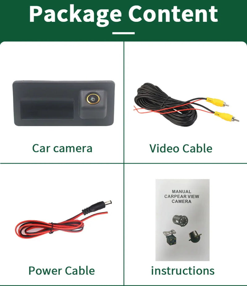 AHD 1080P Rückfahrkamera für Audi, VW, Škoda, SEAT, Porsche (2008–2018)