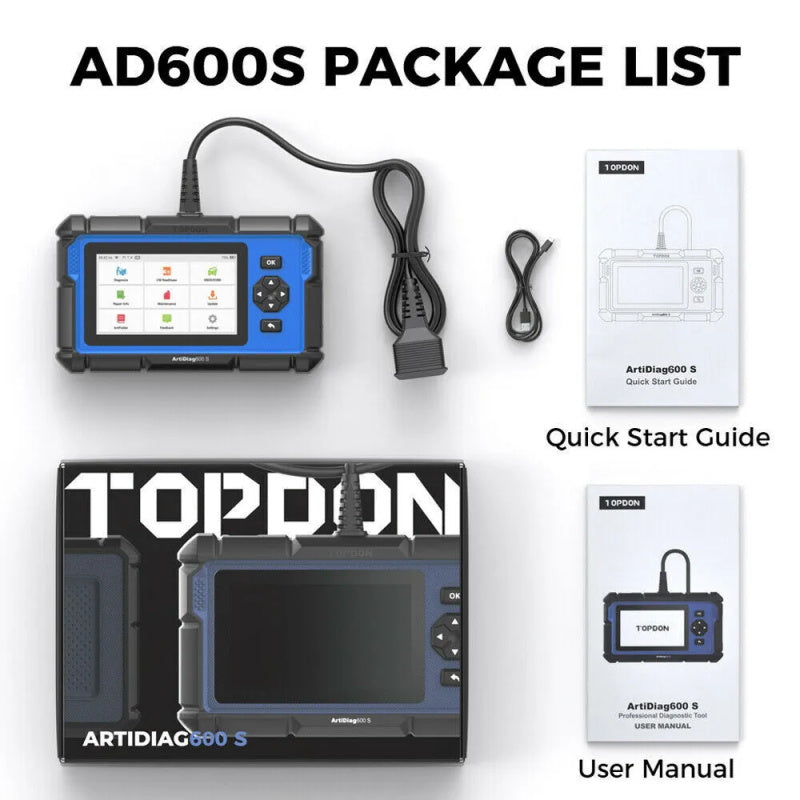 TOPDON ArtiDiag600S OBD2 Diagnosegerät für Fahrzeugsysteme