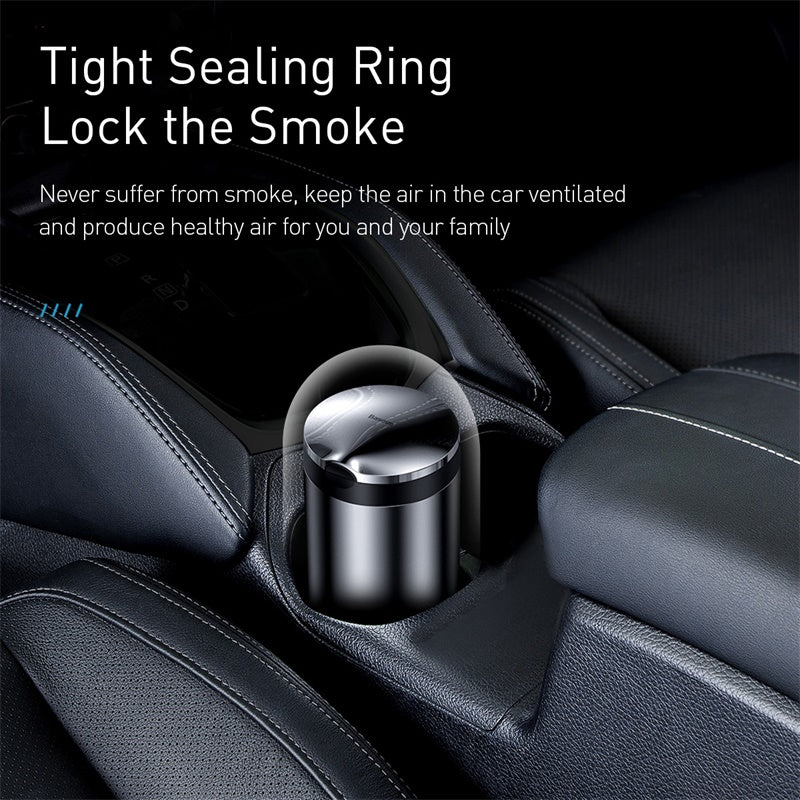 Baseus Tragbare Auto Aschenbecher LED Licht Zigarette Rauch Asche Halter Flammschutzmittel Hohe Qualität Asche tablett Auto Zubehör