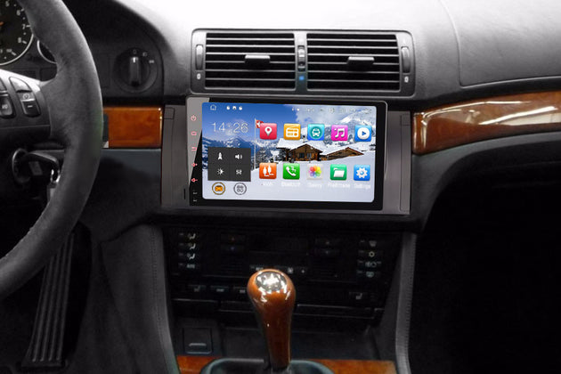 Android Autoradio für BMW 5er E39, X5 E53 und M5 E39 1996-2007 mit Wireless CarPlay, Android Auto & DAB+