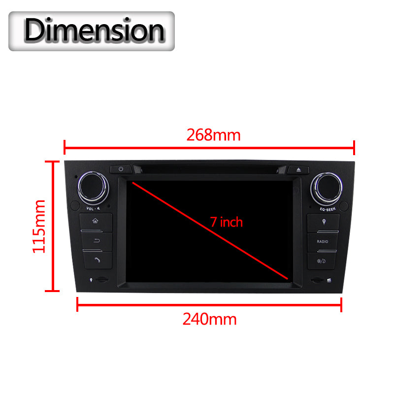 Android Autoradio für BMW 3er E90/E91/E92/E93 und M3 E90/E92/E93 2005-2013 mit Wireless CarPlay, Android Auto & DAB+