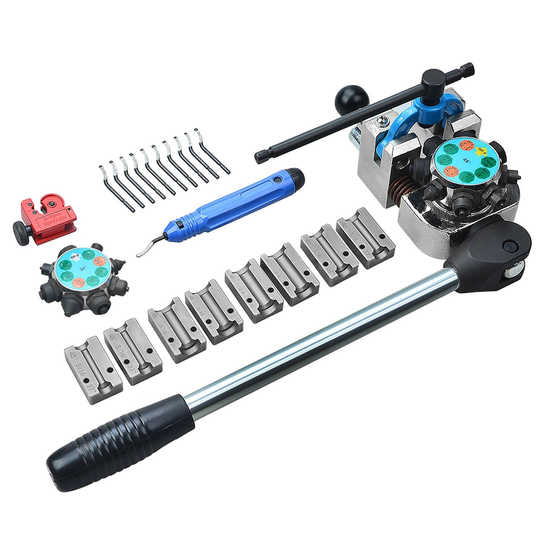 45° & 37° Bördelgerät Set Hydraulisch für Bremsleitungen – Profi Bremsrohr Bördelwerkzeug Set, Auto Reparatur &...
