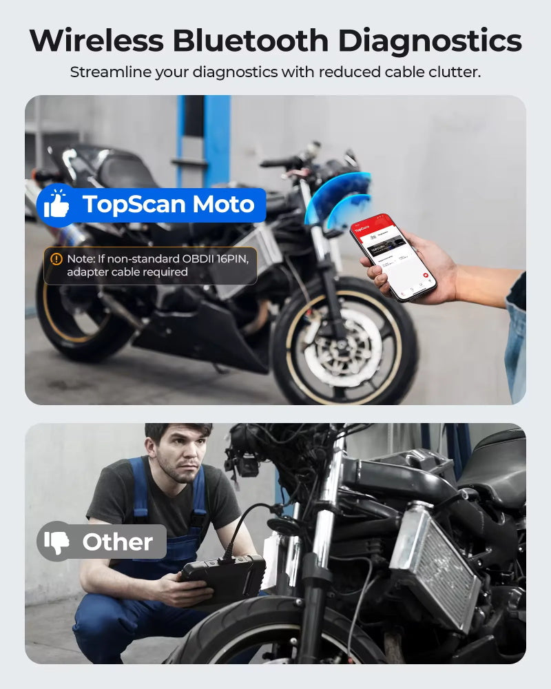 TOPDON TopScan Moto OBD2 Diagnosegerät für Fahrzeugsysteme
