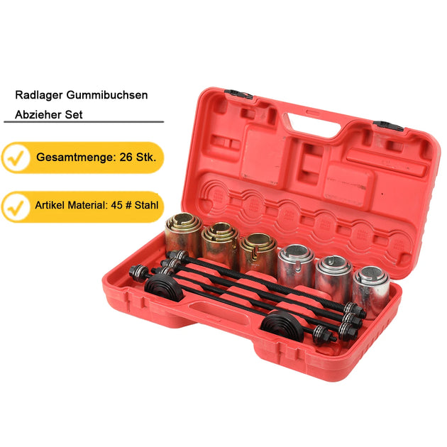 26-teiliges Universal-Press- und Zughülsen-Set, Auto-Entfernung, Installationsbuchsen, Lager, Werkzeug für...