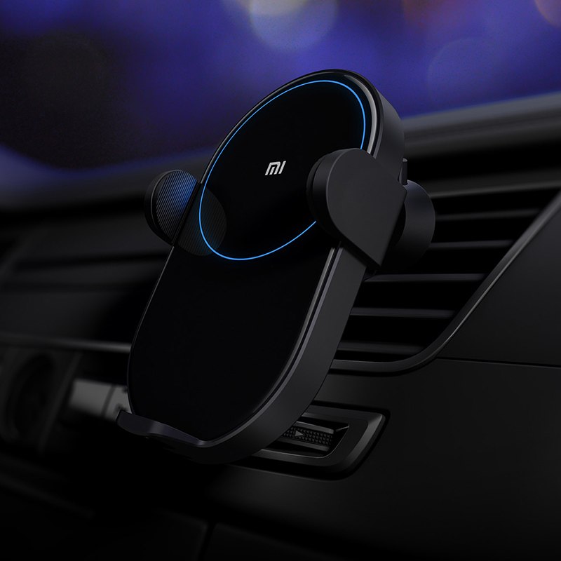 Original Xiaomi Drahtlose Auto Ladegerät 20W Max Elektrische Auto Prise 2.5D Glas Ring Lit Lade