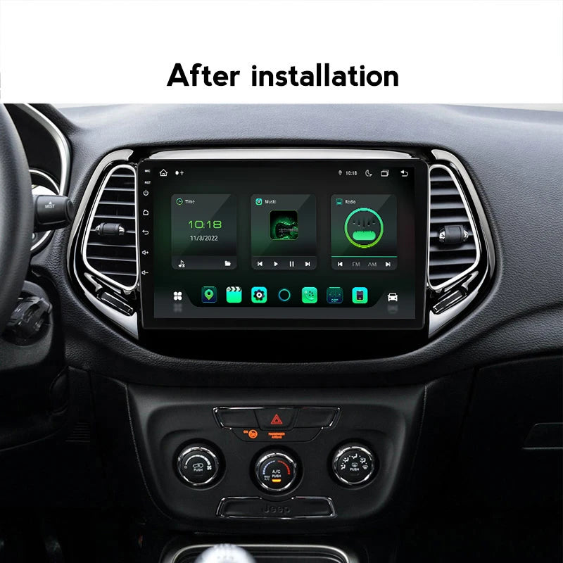 Android Autoradio für Jeep Compass 2016-2017 mit Wireless CarPlay & Android Auto