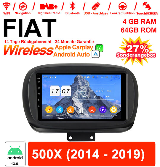 Android Autoradio für Fiat 500X 2014–2019 mit WiFi, NAVI, Bluetooth und USB