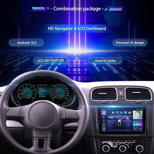 12.3'' LCD Digital Kombiinstrument für VW Golf 4 Jetta MK4 Bora 1997-2005 – Virtuelles Instrumentenpanel