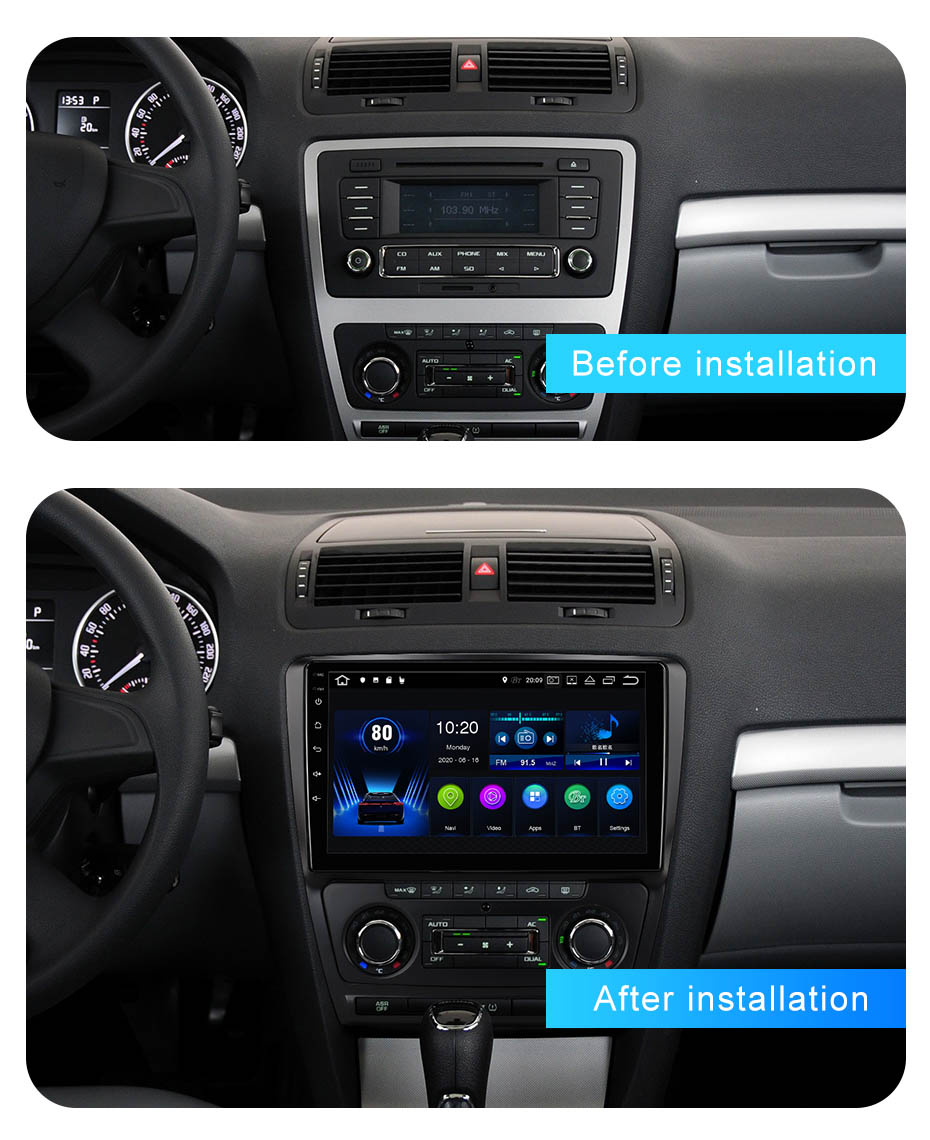 Android Autoradio für Skoda Yeti (2014-2016) mit Wireless CarPlay & Android Auto
