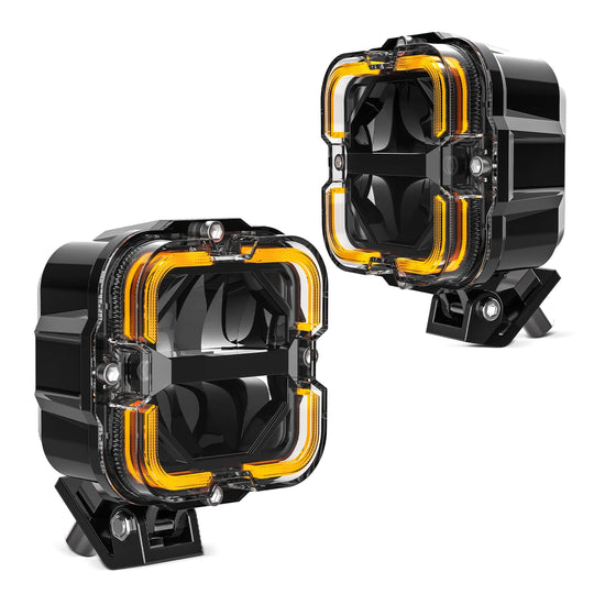 Superhelle LED-Arbeitslichtleiste für Auto, Offroad, LKW, SUV, ATV, Motorrad, Weiß und Bernstein, Drl, 12 V