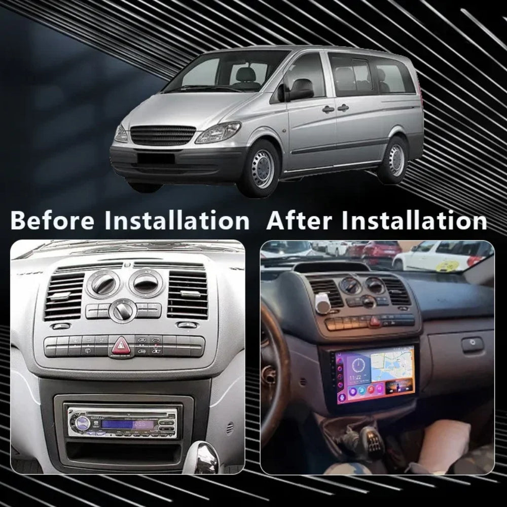 Android Autoradio für Mercedes Benz Vito und Viano 2003-2015 mit Wireless CarPlay, Android Auto & DAB+