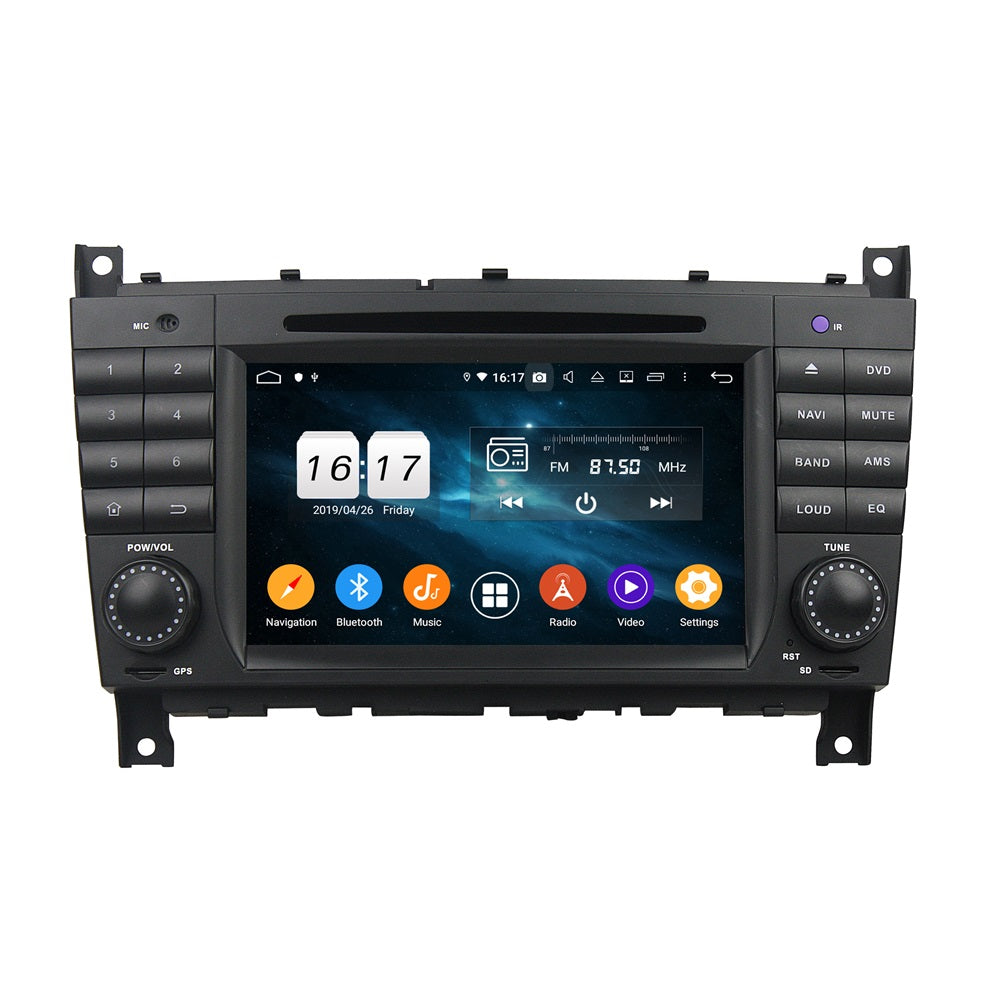 Android Autoradio für Mercedes Benz CLK W209, C-Klasse W203/C180/C200/C220/C230/C240/C250/C270/C280/C300/C320/C350 und G-Klasse W463 2004-2008 mit Wireless CarPlay, Android Auto & DAB+