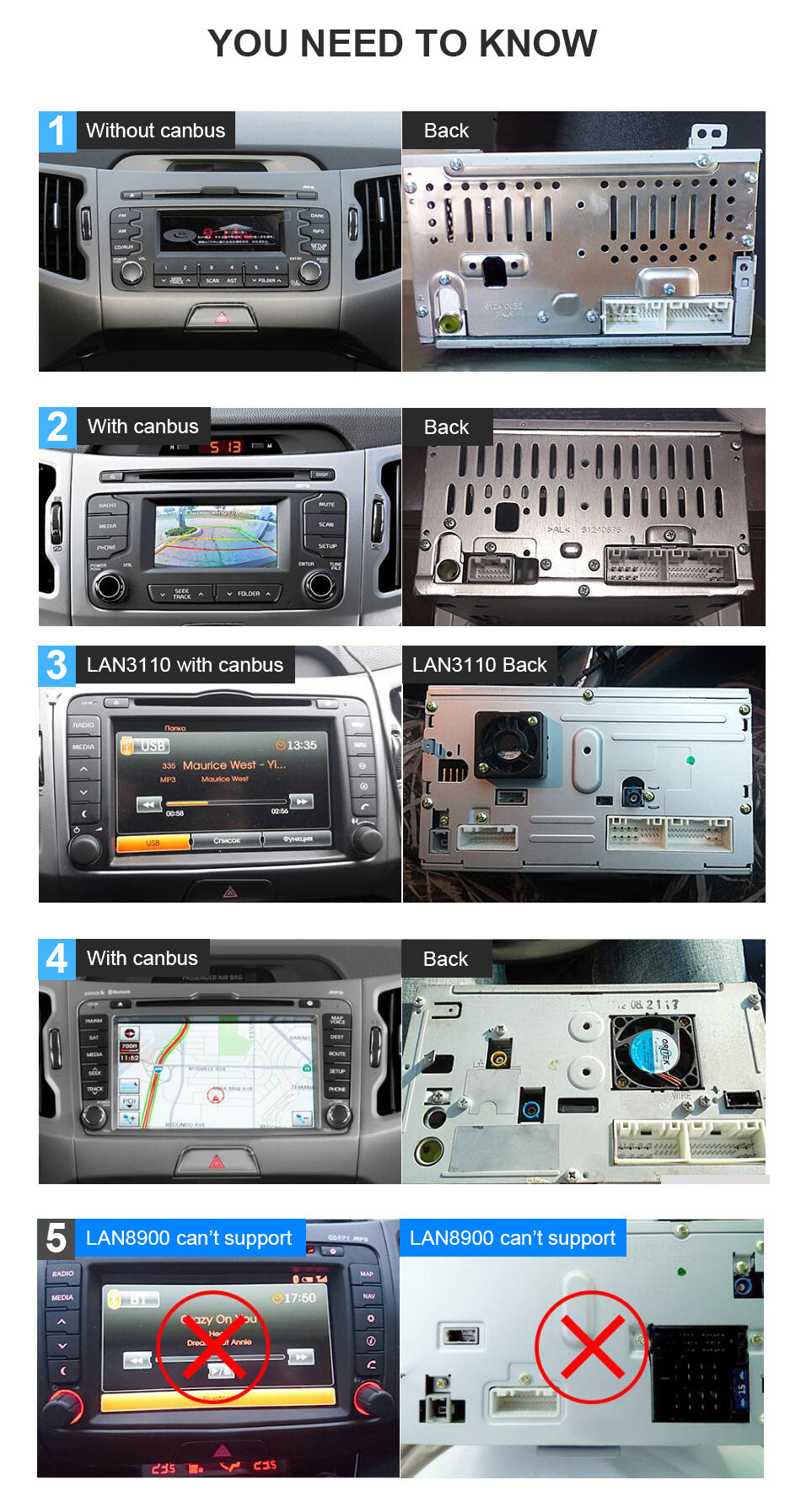 Android Autoradio für Kia Sportage 2010-2014 mit Wireless CarPlay & Android Auto