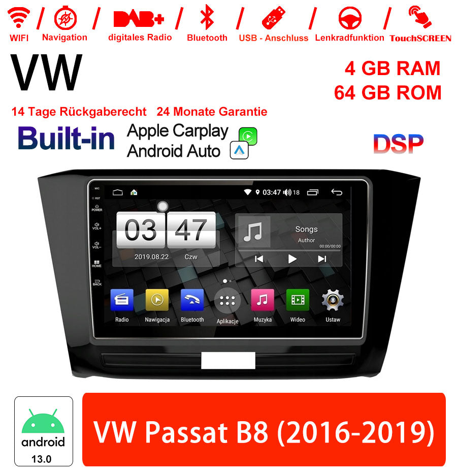 Android Autoradio für VW Passat B8 2016–2019 mit Wireless CarPlay & Android Auto