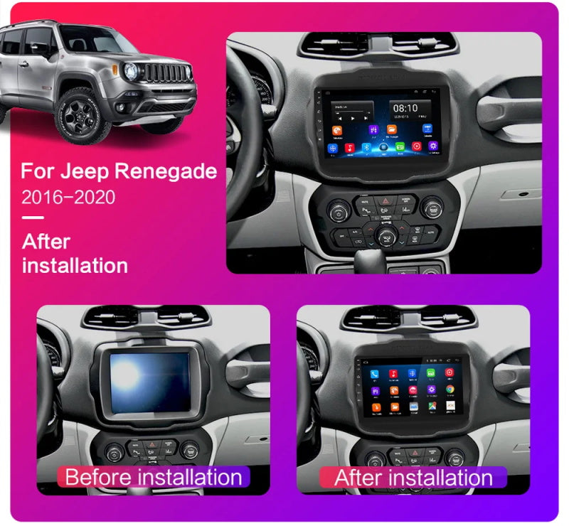 Android Autoradio für Jeep Renegade (2016-2020) mit Wireless CarPlay & Android Auto