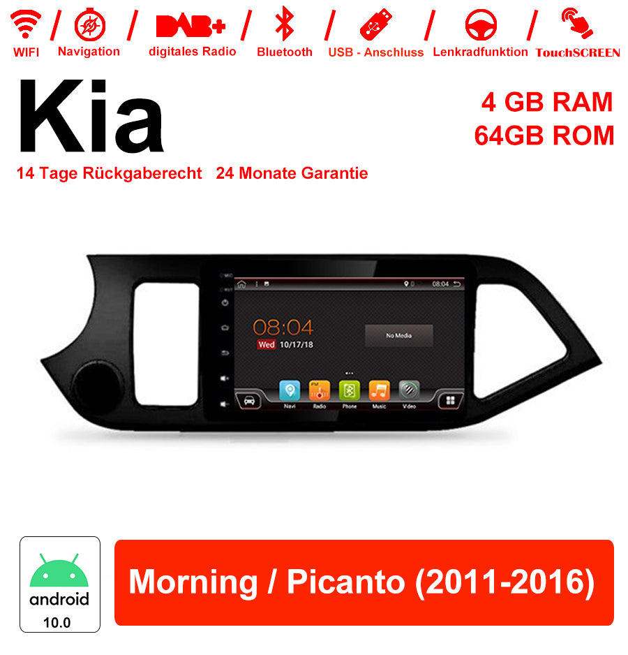 Android Autoradio für Kia Morning / Picanto 2011-2016 mit WiFi und Bluetooth