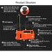 12 V, 5 Tonnen, 150W 13 A, max. Strom, elektrische Auto-Reifenheber-Autoheber, hydraulische Luft