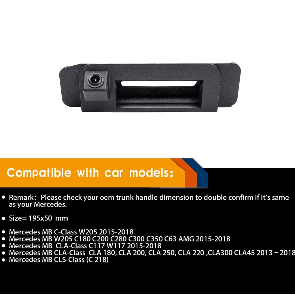 HD 720p Rückfahrkamera für Mercedes-Benz C-Klasse W205, CLA-Klasse C117, CLS-Klasse C218 2013–2018