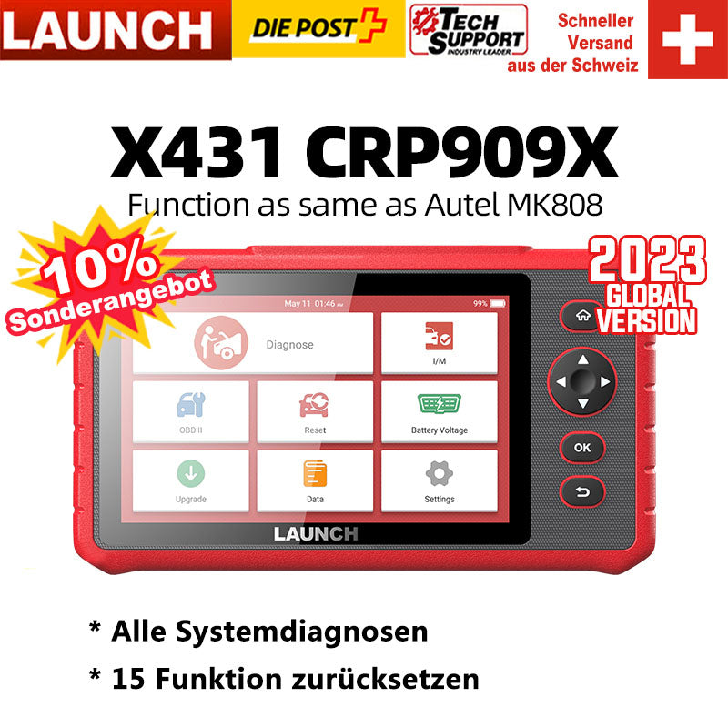 LAUNCH X431 CRP909X OBD2 Diagnosegerät für Fahrzeugsysteme