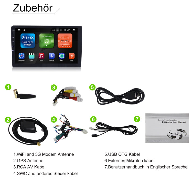 Android Autoradio für Universal 10.1 Zoll Android 13.0 4GB RAM 64GB ROM