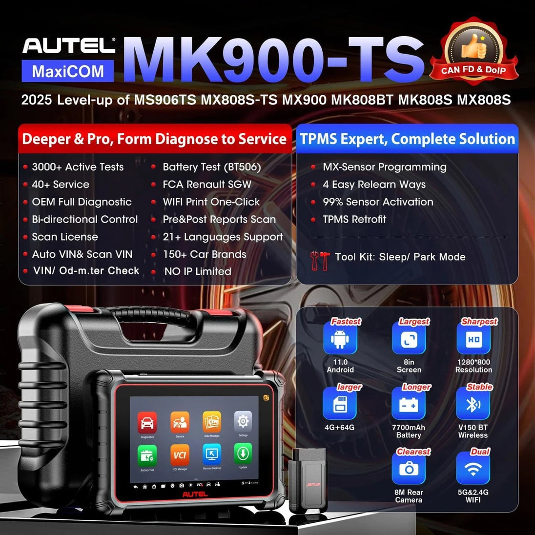 Autel MK900TS TPMS Diagnose- und Programmiergerät