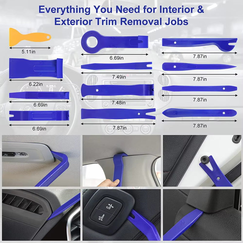 43 stücke Hand Werkzeug Set Hebeln Demontage Werkzeug Innen Tür Clip Panel Trim Dashboard Removal Tool Kit Auto...