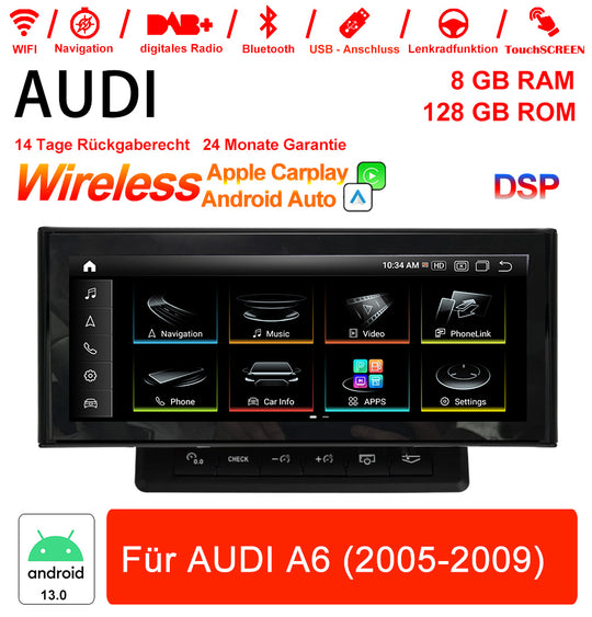 Android Autoradio für Audi A6 2005-2009 mit Wireless CarPlay & Android Auto