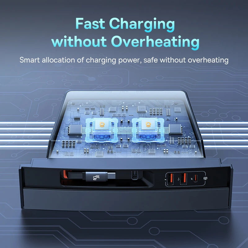 Baseus pd 45w schnell ladegerät auto docking station hub intelligente docking station für tesla modell 3/y usb shunt powered splitter