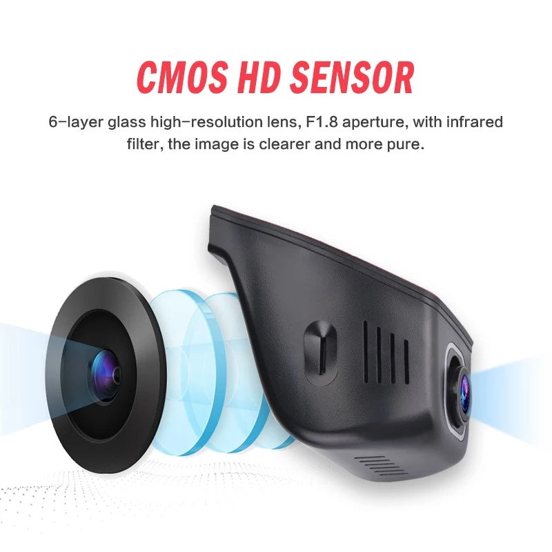 1080P WLAN Dash Cam versteckt mit Nachtsicht