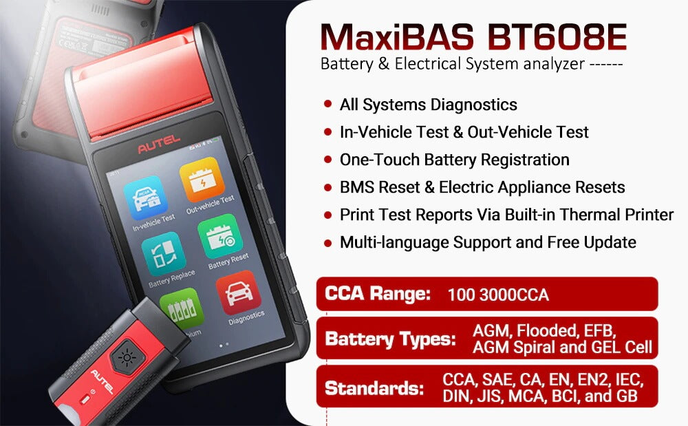 Autel BT608E Batterie- und Systemtester