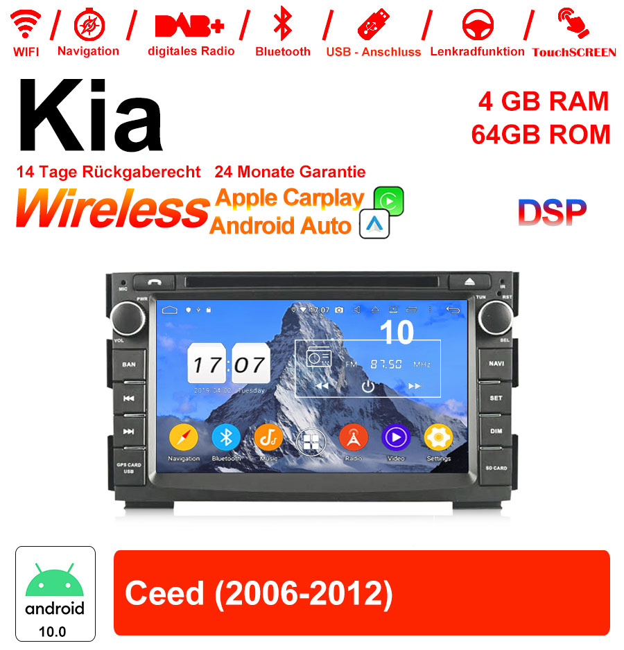 Android Autoradio für Kia Ceed 2006-2013 mit Wireless CarPlay & Android Auto