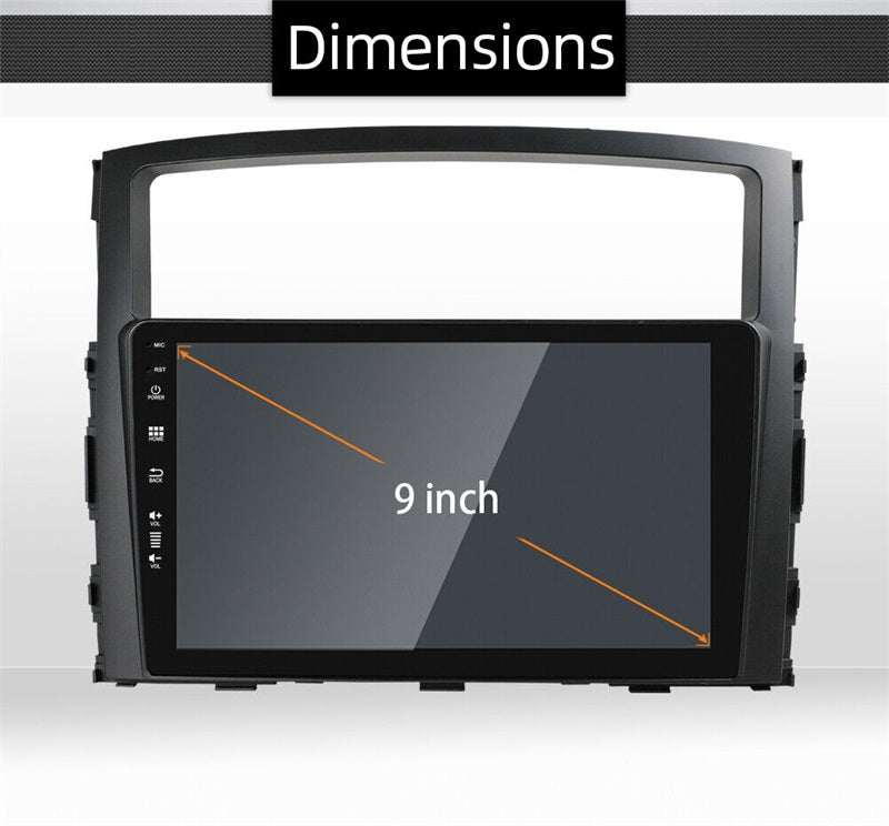 9 Zoll Android Autoradio für Mitsubishi Pajero 2008-2014 mit Wireless CarPlay & Android Auto