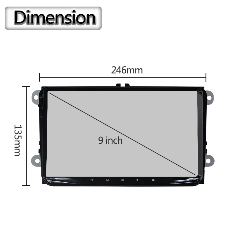 Android Autoradio für VW Passat / Golf / Tiguan / Touran, Skoda Octavia / Fabia, SEAT Leon / Altea 2003-2013 mit Wireless CarPlay & Android Auto