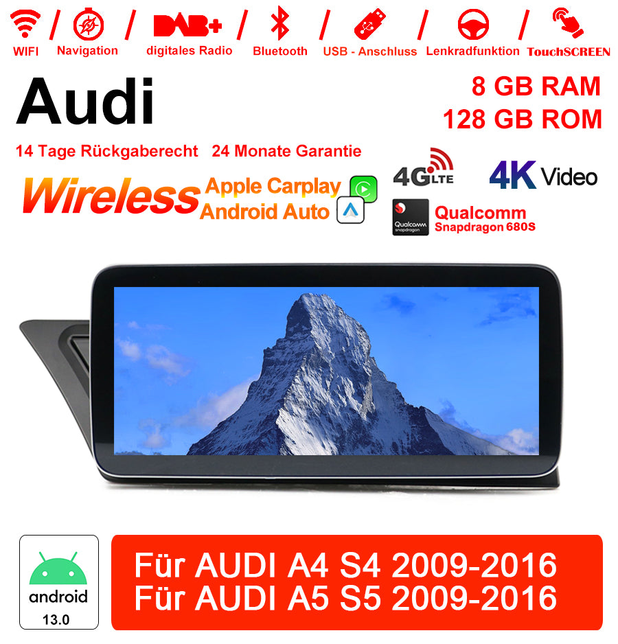 Android Autoradio für Audi A4/S4/A5/S5 2009-2016 mit Wireless CarPlay & Android Auto