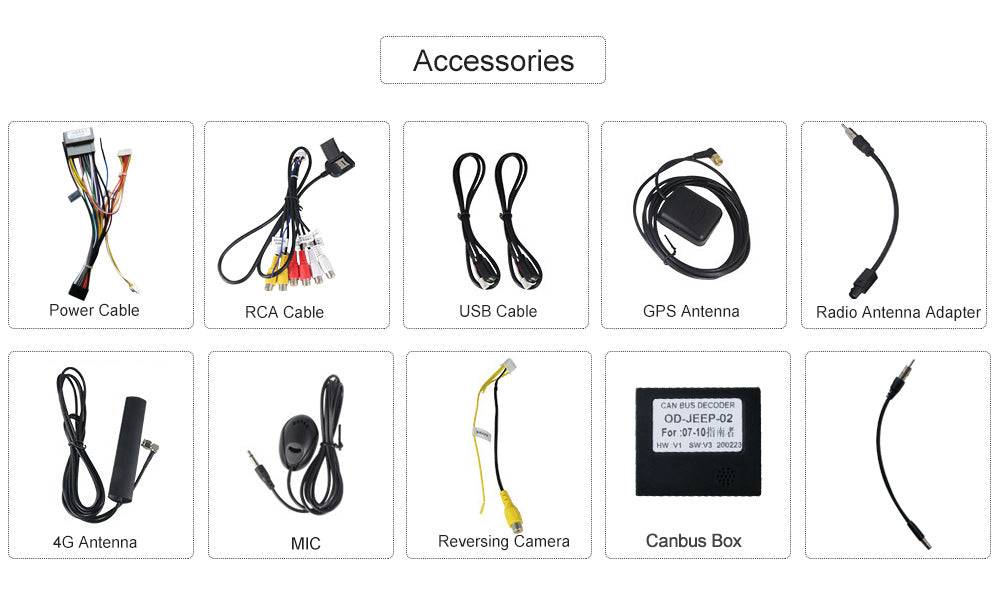 Android Autoradio für Jeep Compass 2007–2014 mit WiFi, NAVI, Bluetooth und USB