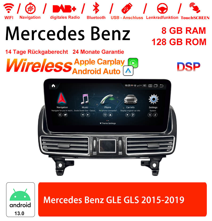 Android Autoradio für Mercedes Benz GLE 2015-2019 mit Wireless CarPlay, Android Auto & DAB+