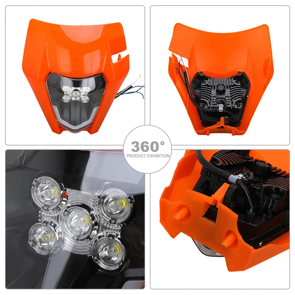 Motorrad Neue LED Scheinwerfer Scheinwerfer Kopf Lampe Licht Für KTM EXC EXCF SX SXF XC XCF XCW XCFW 125 150 250 300 350 450 530