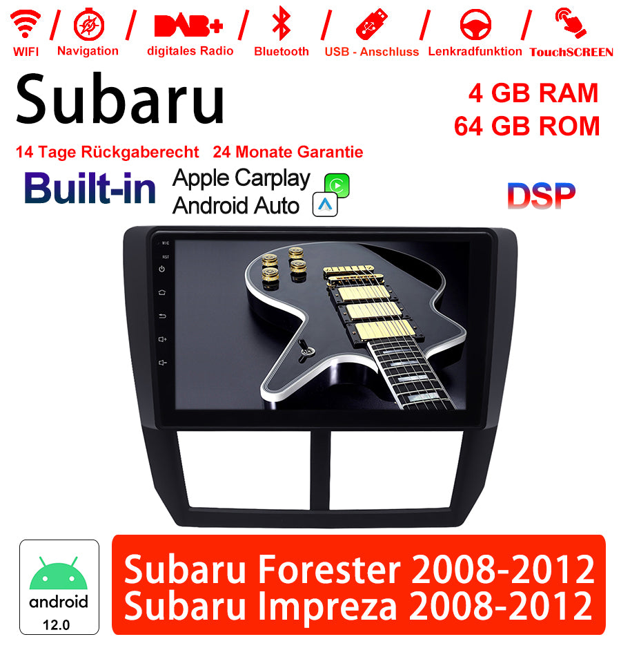 9 Zoll Android Autoradio für Subaru Forester Impreza 2008-2012 mit Wireless CarPlay & Android Auto
