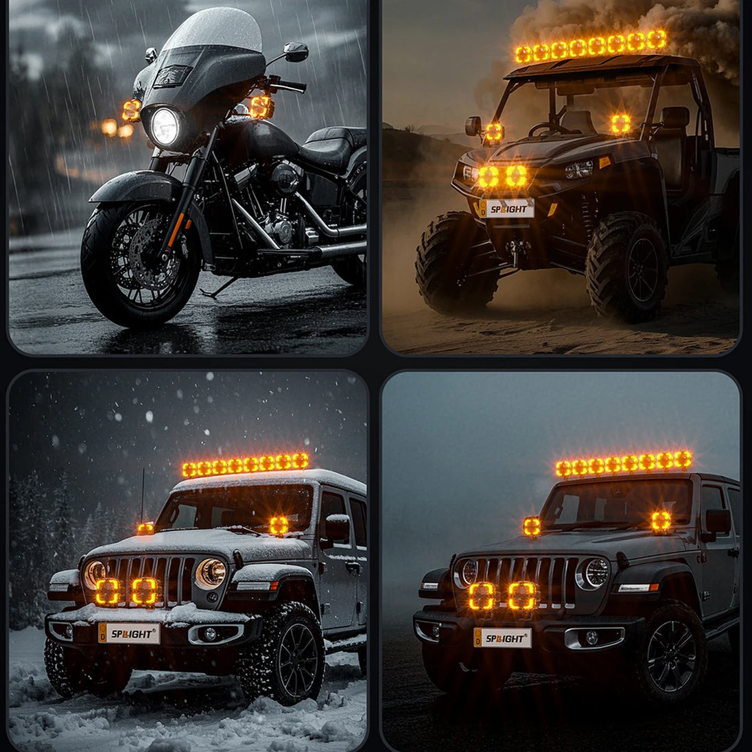 Superhelle LED-Arbeitslichtleiste für Auto, Offroad, LKW, SUV, ATV, Motorrad, Weiß und Bernstein, Drl, 12 V
