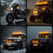 Superhelle LED-Arbeitslichtleiste für Auto, Offroad, LKW, SUV, ATV, Motorrad, Weiß und Bernstein, Drl, 12 V