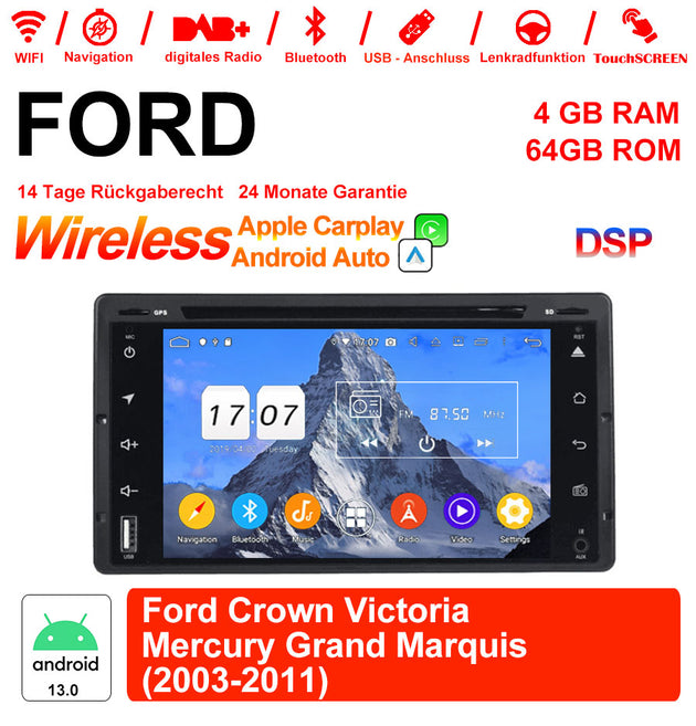 6.2 Zoll Android Autoradio für Ford Crown Victoria und Mercury Grand Marquis (2003-2011) mit Wireless CarPlay & Android Auto