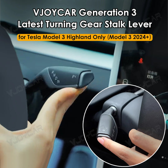 VJOYCAR Gen3-Schalthebel für Tesla Model 3, Highland-Drehstiele, Schalthebel, OEM-Stil, APP, individuelle Funktion