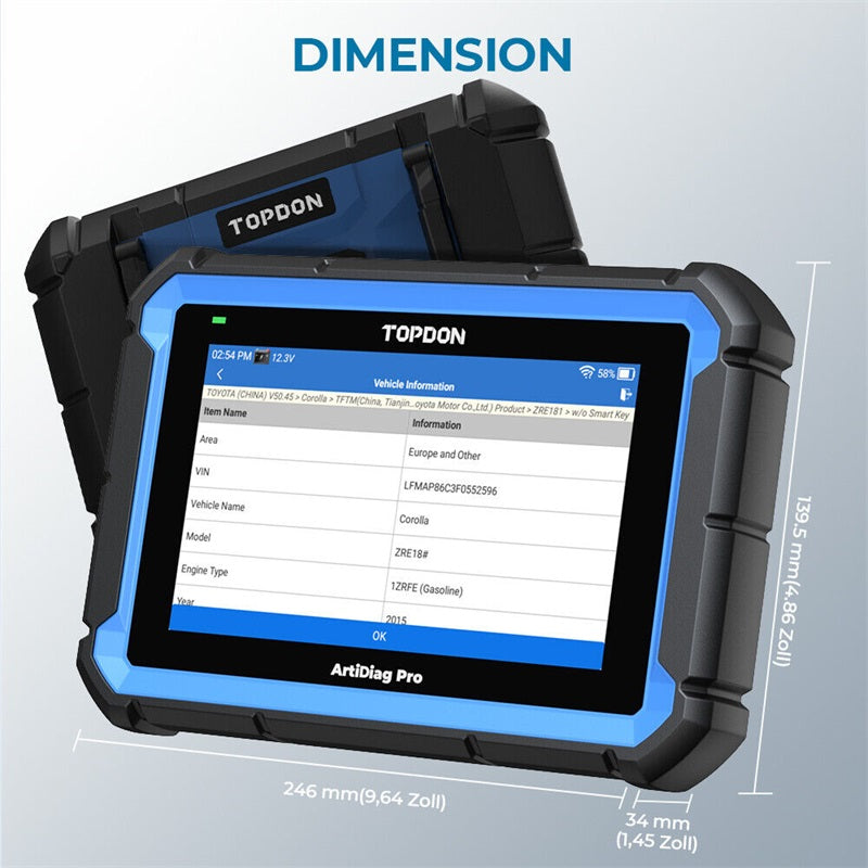 TOPDON ArtiDiag Pro OBD2 Diagnosegerät für Fahrzeugsysteme